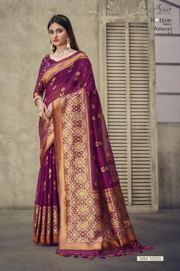 Aura Ashavali Vol 3 Designer Soft Cotton designer Saree Collection